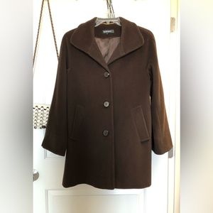 Ellen Tracy - Chocolate Brown Wool Coat - Women's